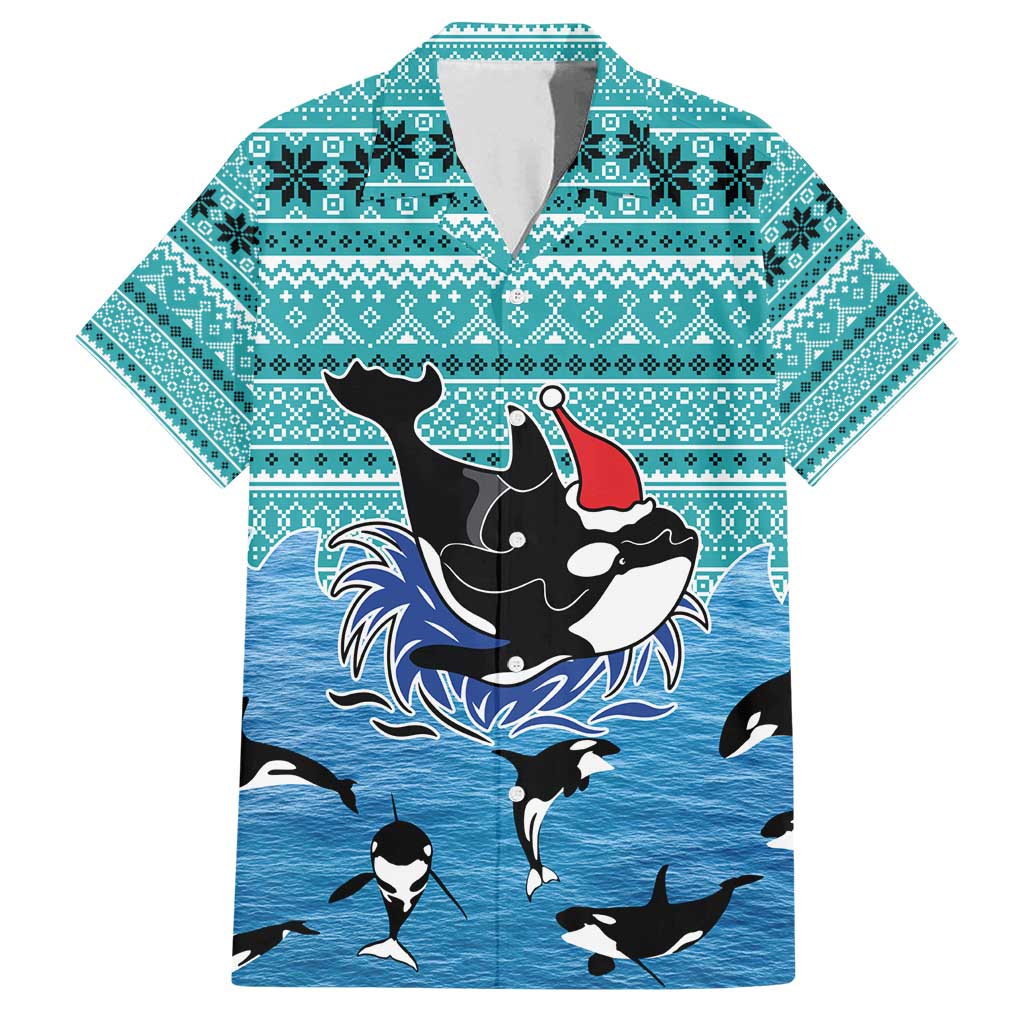 Love Oracle Whale Christmas Family Matching Puletasi and Hawaiian Shirt Xmas Holiday Patterns - Wonder Print Shop