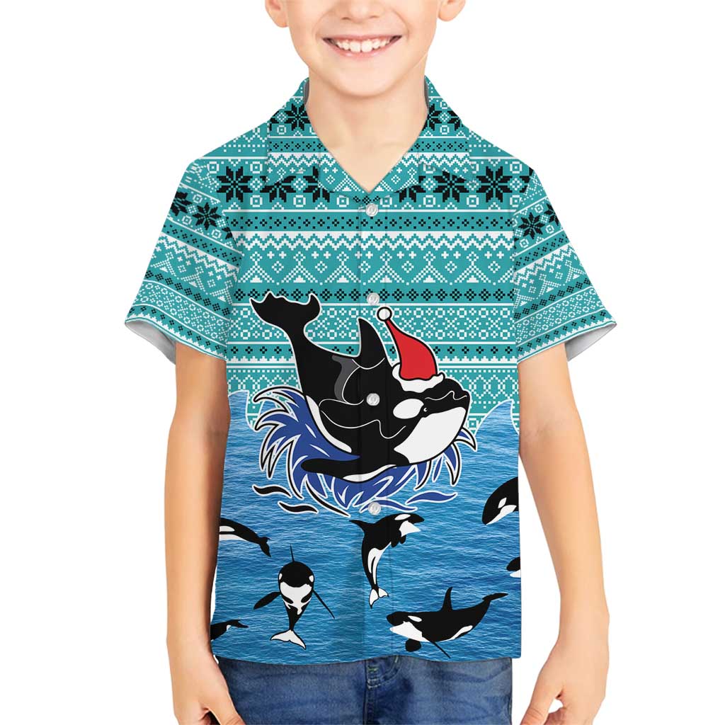 Love Oracle Whale Christmas Family Matching Summer Maxi Dress and Hawaiian Shirt Xmas Holiday Patterns - Wonder Print Shop