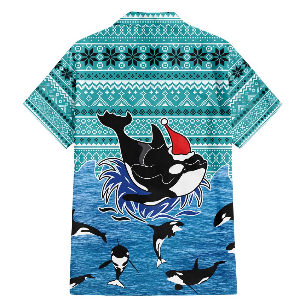 Love Oracle Whale Christmas Family Matching Tank Maxi Dress and Hawaiian Shirt Xmas Holiday Patterns - Wonder Print Shop