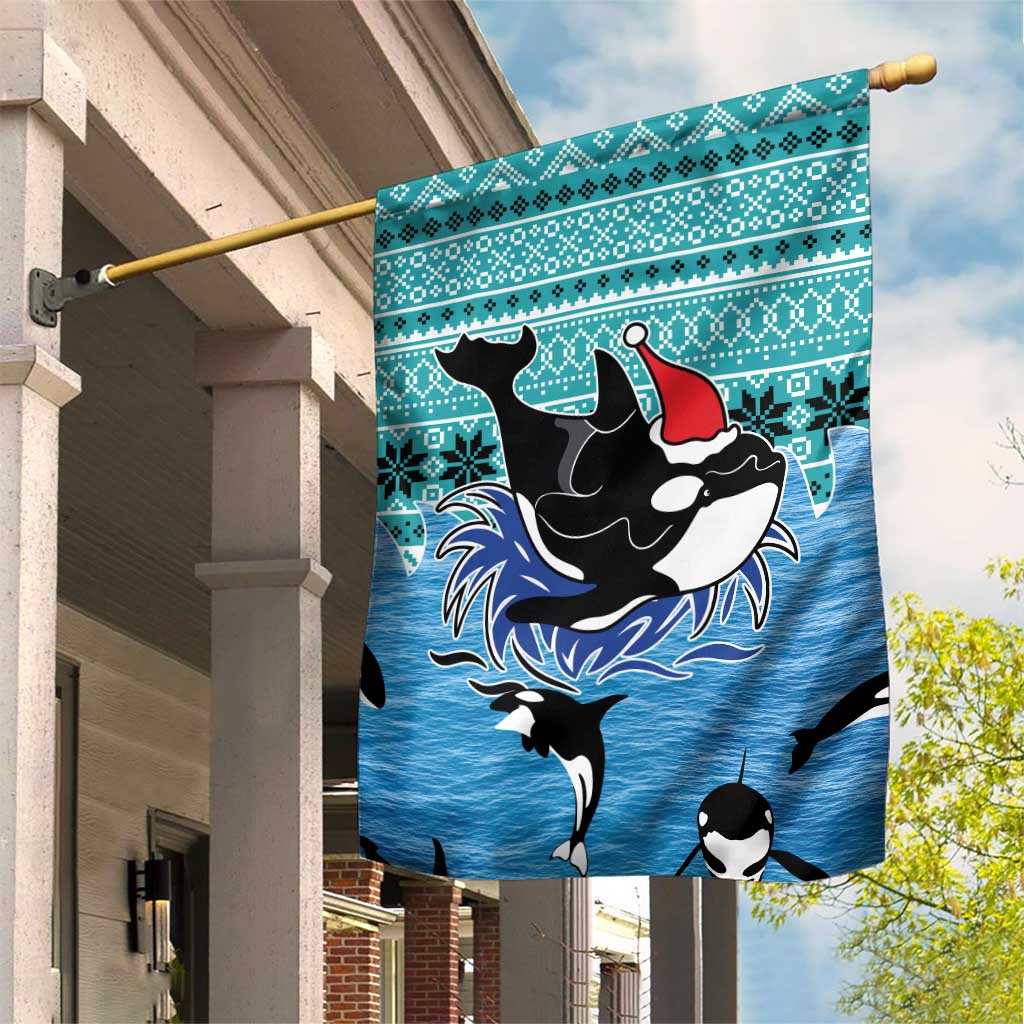 Love Oracle Whale Christmas Garden Flag Xmas Holiday Patterns - Wonder Print Shop