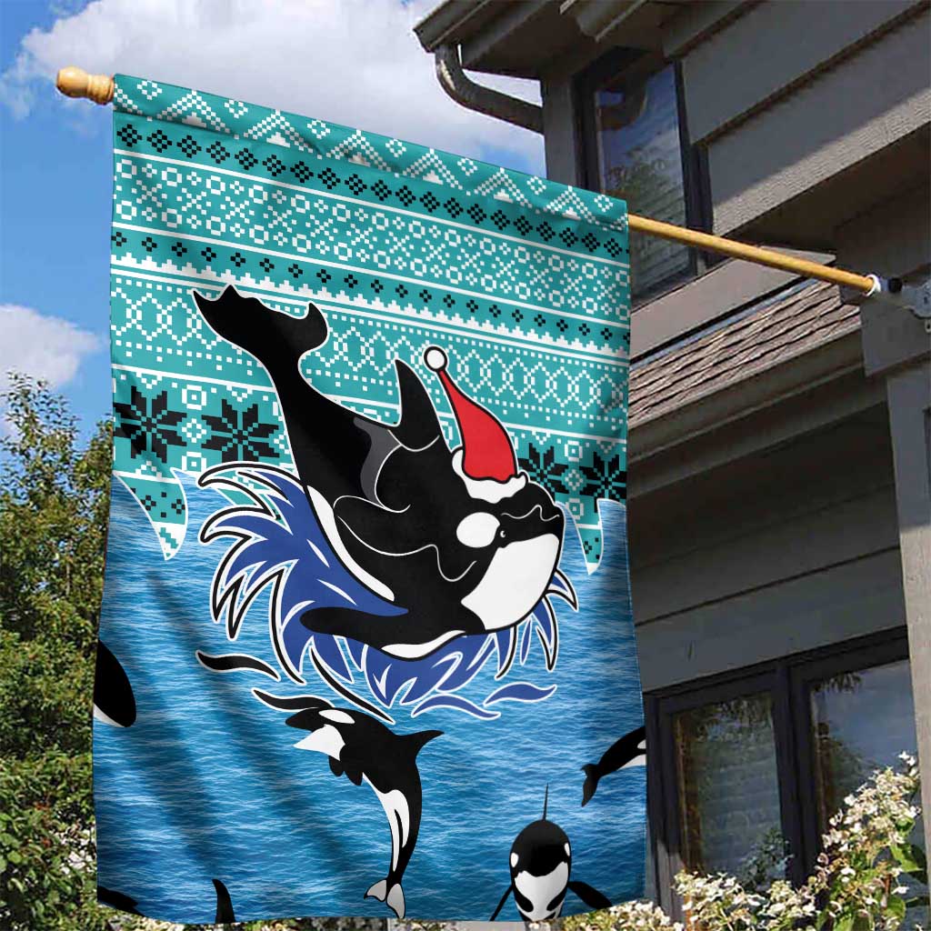 Love Oracle Whale Christmas Garden Flag Xmas Holiday Patterns - Wonder Print Shop