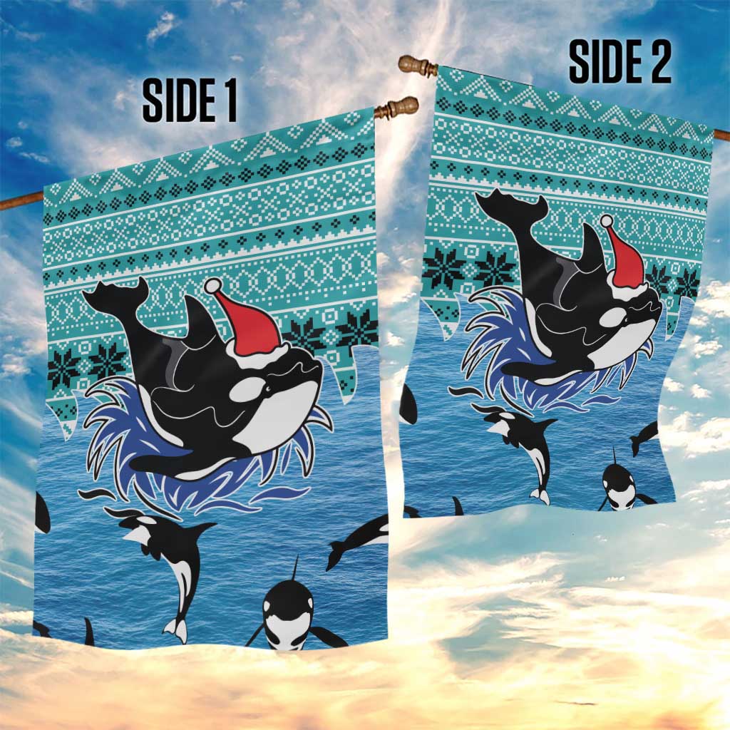 Love Oracle Whale Christmas Garden Flag Xmas Holiday Patterns - Wonder Print Shop