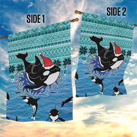 Love Oracle Whale Christmas Garden Flag Xmas Holiday Patterns - Wonder Print Shop