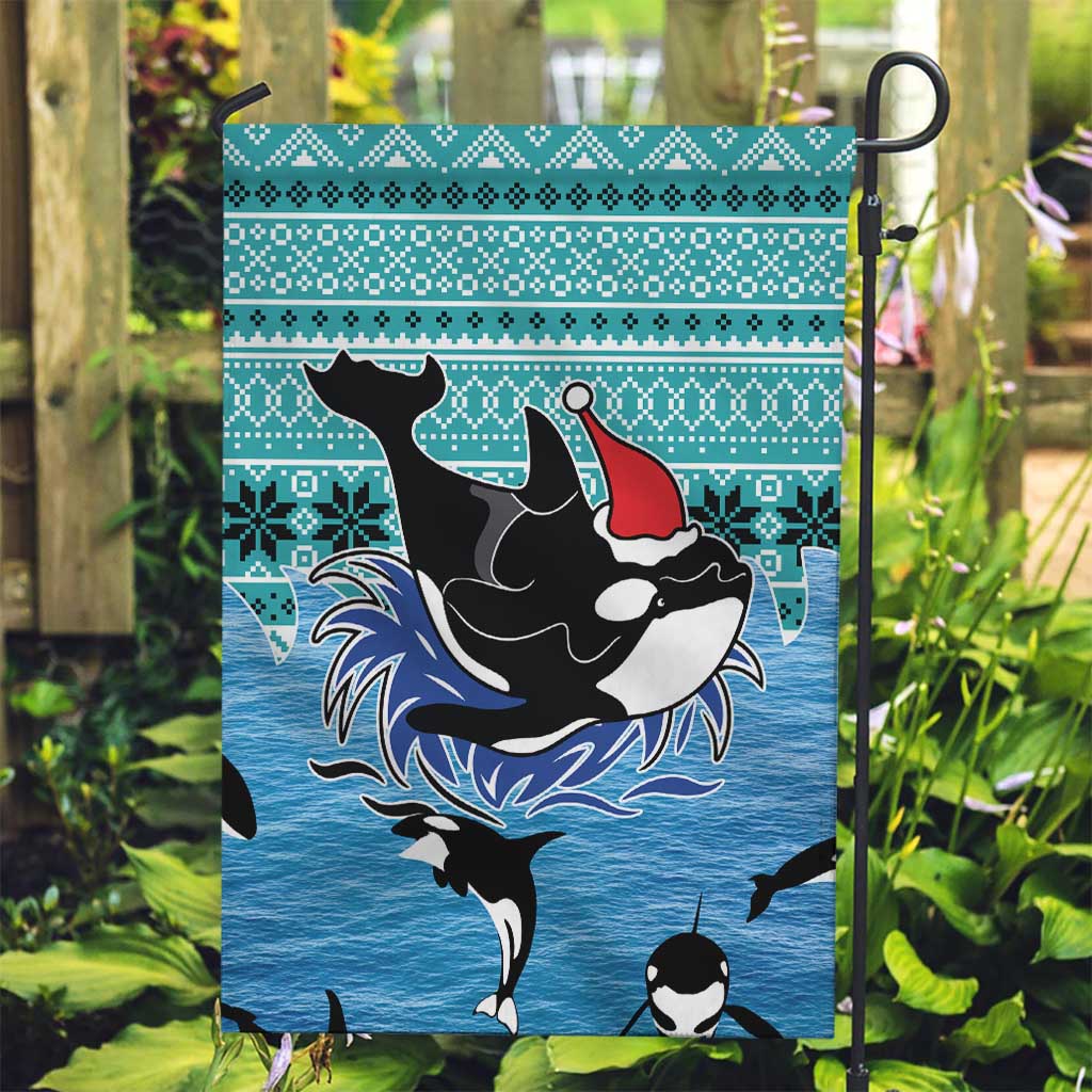 Love Oracle Whale Christmas Garden Flag Xmas Holiday Patterns - Wonder Print Shop