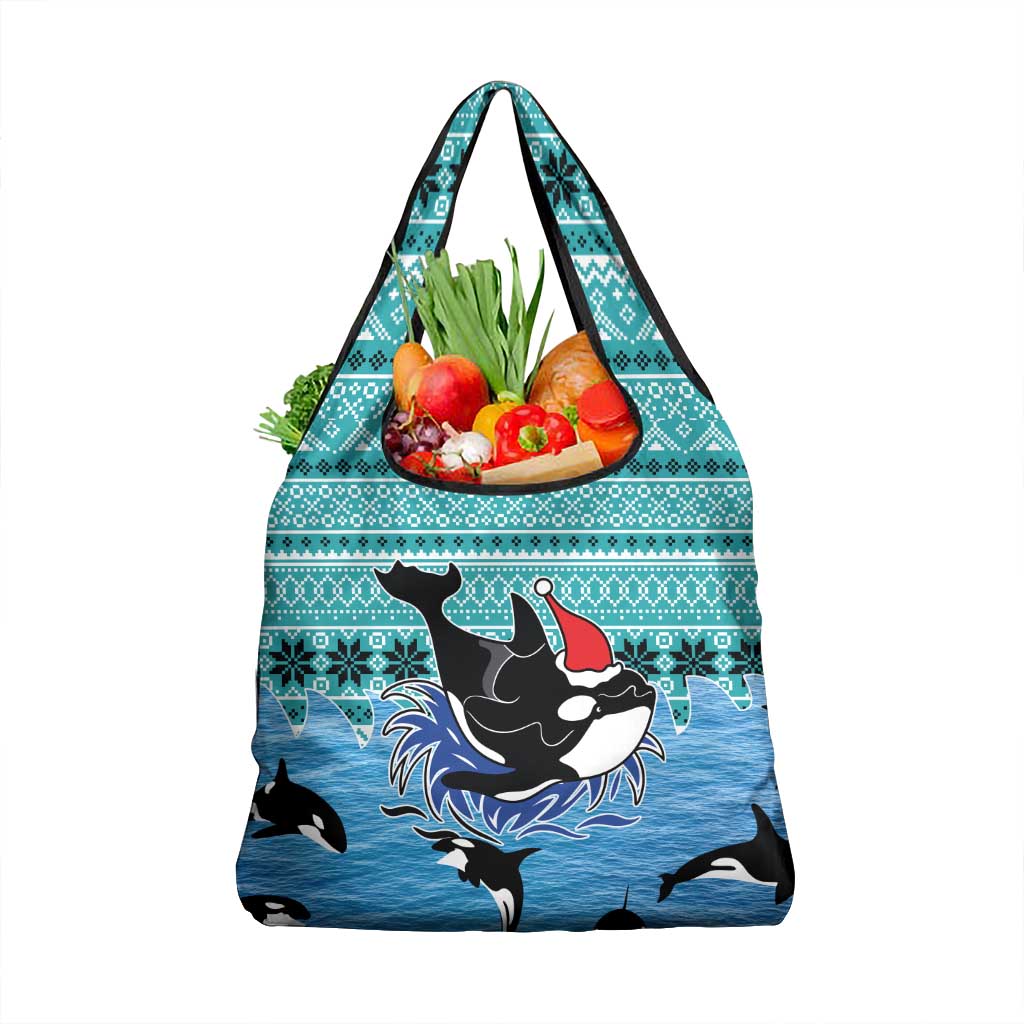 Love Oracle Whale Christmas Grocery Bag Xmas Holiday Patterns - Wonder Print Shop