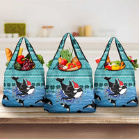 Love Oracle Whale Christmas Grocery Bag Xmas Holiday Patterns - Wonder Print Shop