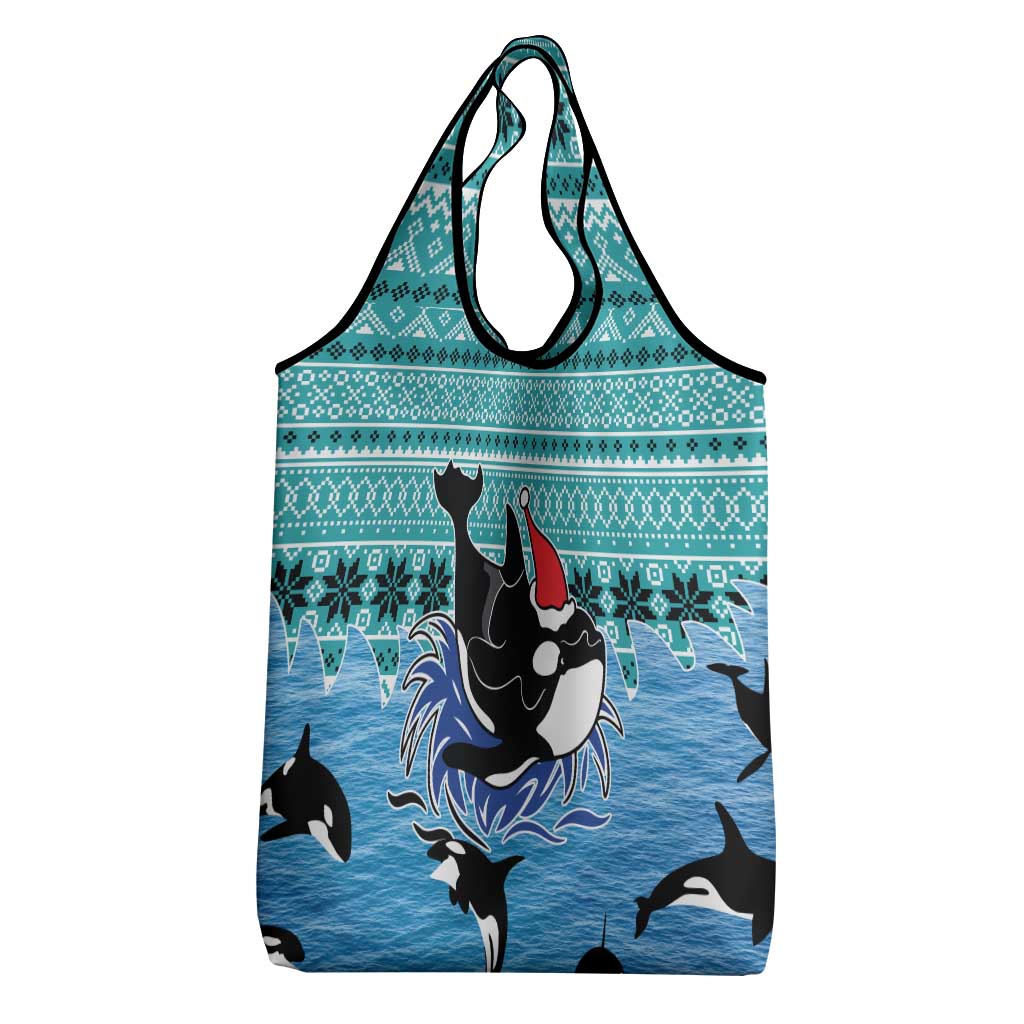 Love Oracle Whale Christmas Grocery Bag Xmas Holiday Patterns - Wonder Print Shop