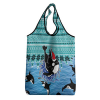 Love Oracle Whale Christmas Grocery Bag Xmas Holiday Patterns - Wonder Print Shop