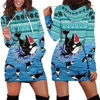 Love Oracle Whale Christmas Hoodie Dress Xmas Holiday Patterns - Wonder Print Shop