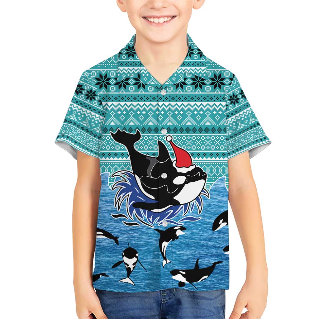 Love Oracle Whale Christmas Kid Hawaiian Shirt Xmas Holiday Patterns - Wonder Print Shop