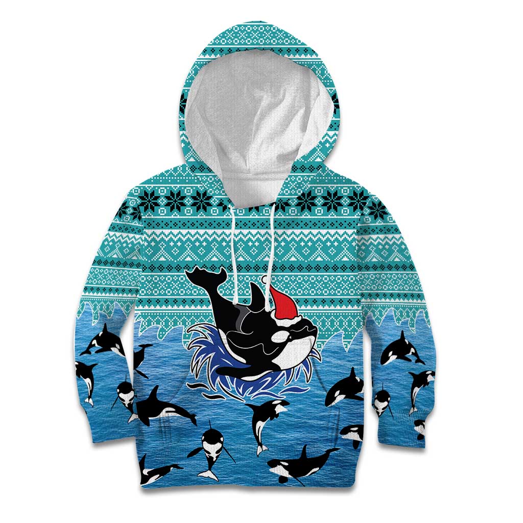 Love Oracle Whale Christmas Kid Hoodie Xmas Holiday Patterns - Wonder Print Shop
