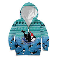 Love Oracle Whale Christmas Kid Hoodie Xmas Holiday Patterns - Wonder Print Shop