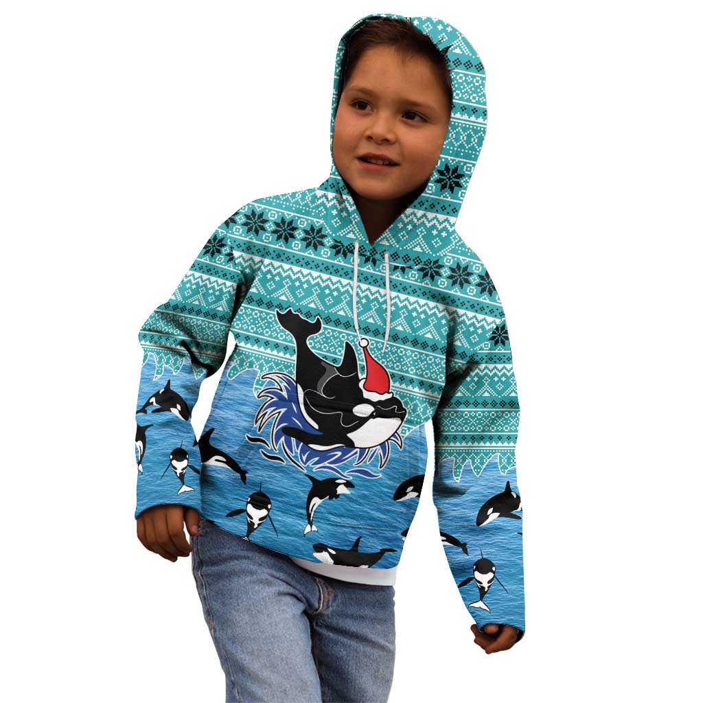 Love Oracle Whale Christmas Kid Hoodie Xmas Holiday Patterns - Wonder Print Shop