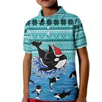 Love Oracle Whale Christmas Kid Polo Shirt Xmas Holiday Patterns - Wonder Print Shop