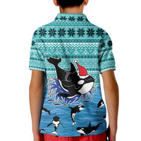Love Oracle Whale Christmas Kid Polo Shirt Xmas Holiday Patterns - Wonder Print Shop
