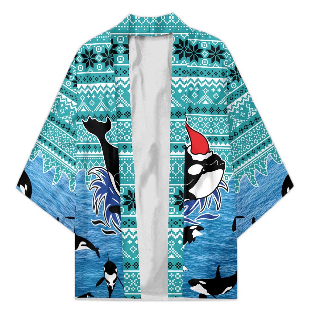 Love Oracle Whale Christmas Kimono Xmas Holiday Patterns - Wonder Print Shop