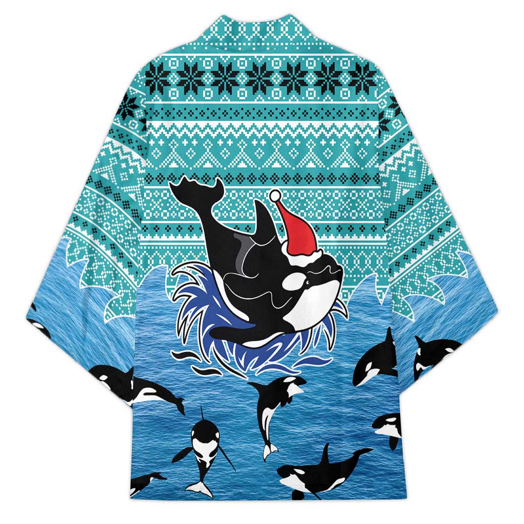 Love Oracle Whale Christmas Kimono Xmas Holiday Patterns - Wonder Print Shop