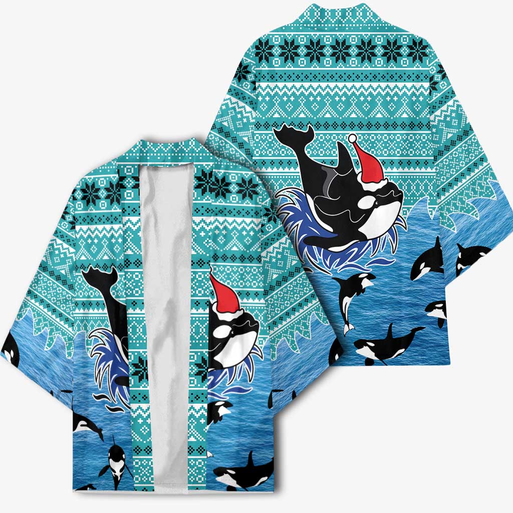 Love Oracle Whale Christmas Kimono Xmas Holiday Patterns - Wonder Print Shop