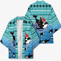 Love Oracle Whale Christmas Kimono Xmas Holiday Patterns - Wonder Print Shop