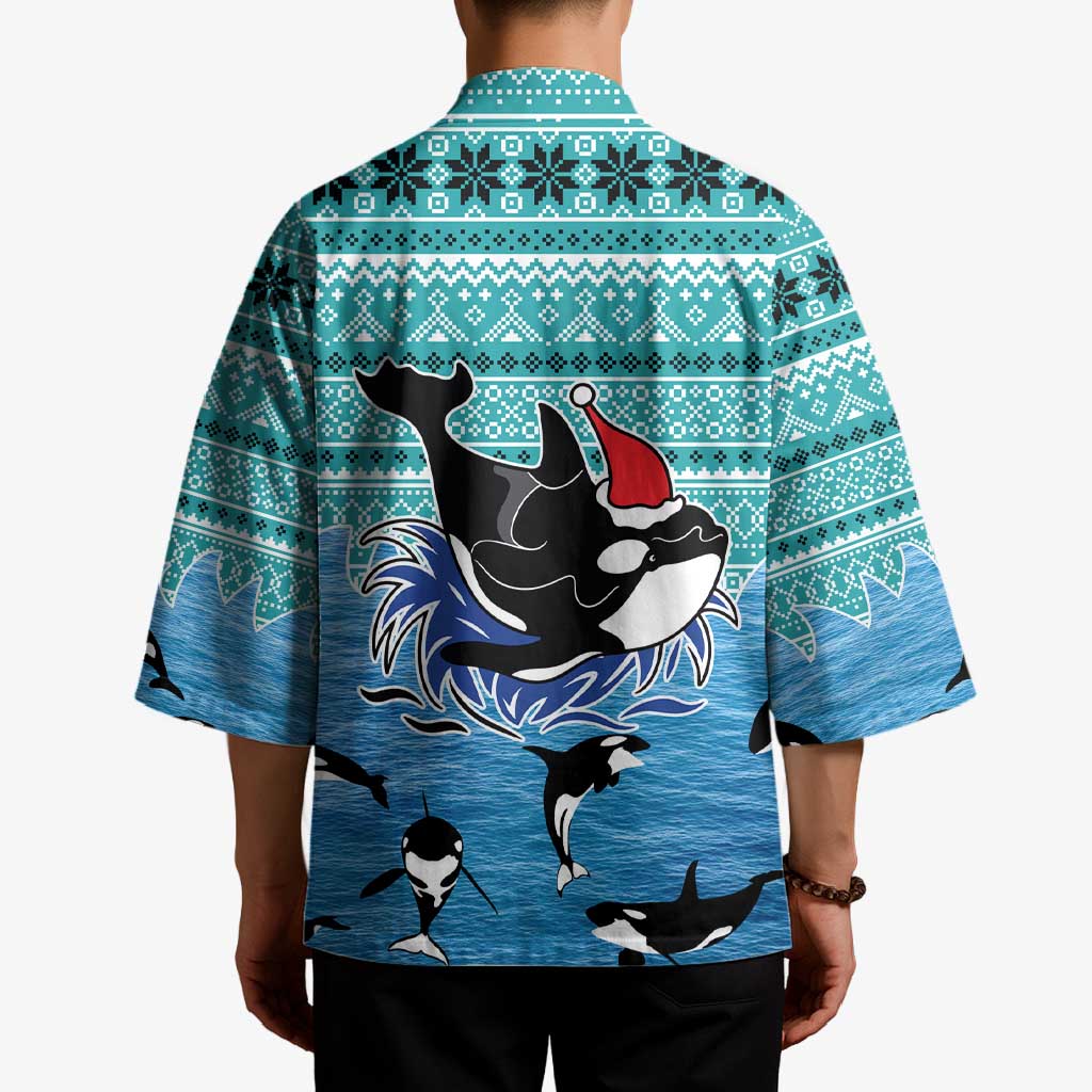Love Oracle Whale Christmas Kimono Xmas Holiday Patterns - Wonder Print Shop