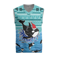 Love Oracle Whale Christmas Knitted V-Neck Vest Xmas Holiday Patterns - Wonder Print Shop