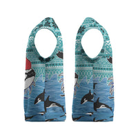 Love Oracle Whale Christmas Knitted V-Neck Vest Xmas Holiday Patterns - Wonder Print Shop