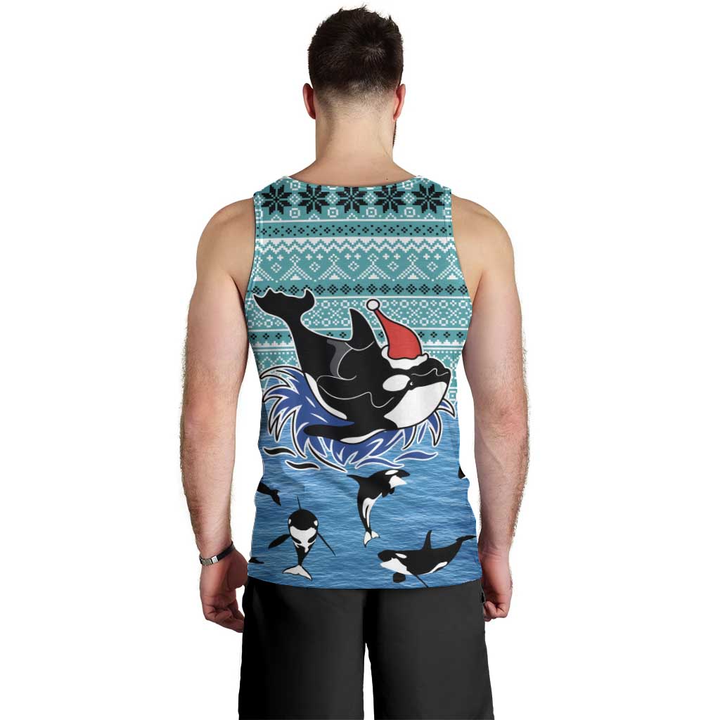 Love Oracle Whale Christmas Men Tank Top Xmas Holiday Patterns - Wonder Print Shop