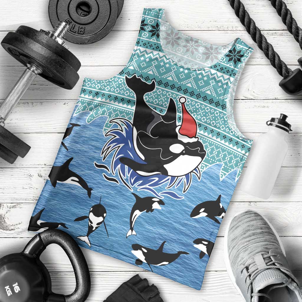 Love Oracle Whale Christmas Men Tank Top Xmas Holiday Patterns - Wonder Print Shop