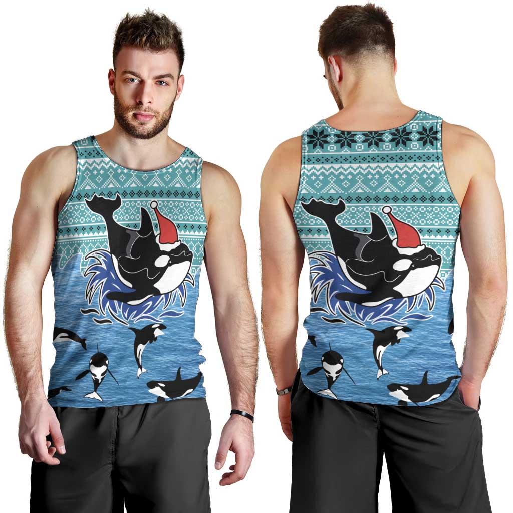 Love Oracle Whale Christmas Men Tank Top Xmas Holiday Patterns - Wonder Print Shop