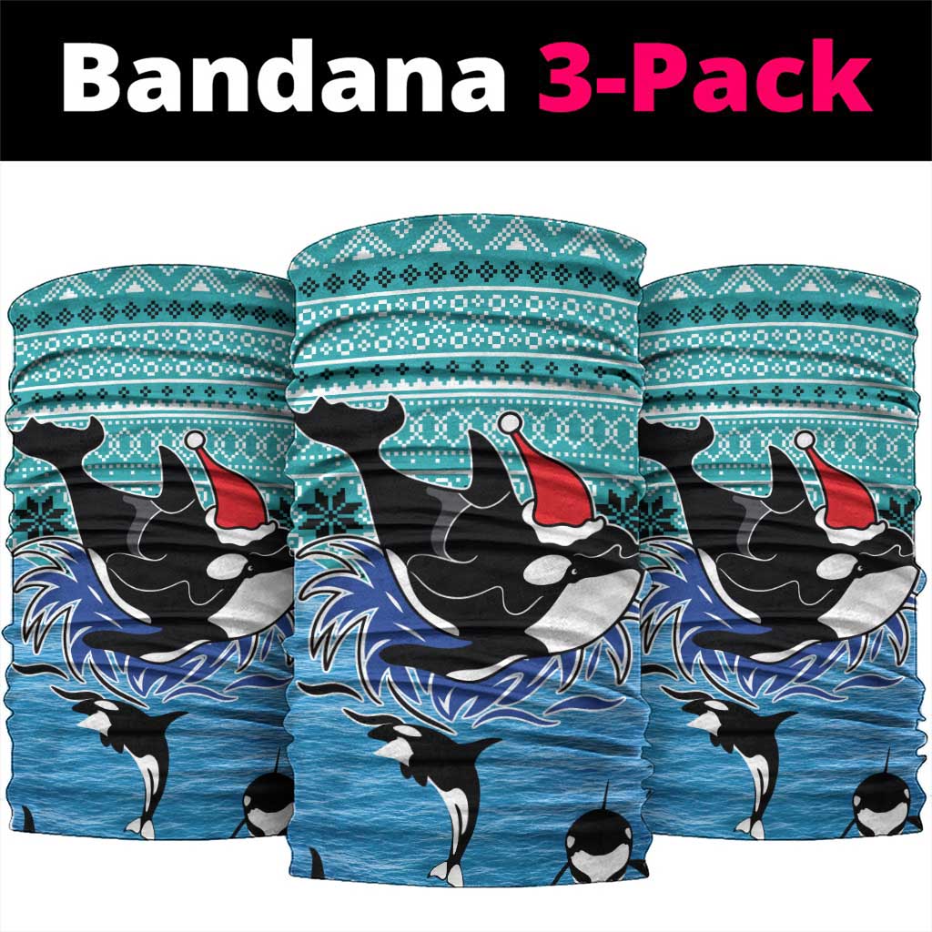 Love Oracle Whale Christmas Neck Gaiter Xmas Holiday Patterns - Wonder Print Shop