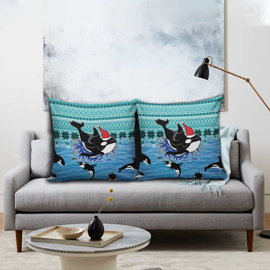 Love Oracle Whale Christmas Pillow Cover Xmas Holiday Patterns - Wonder Print Shop