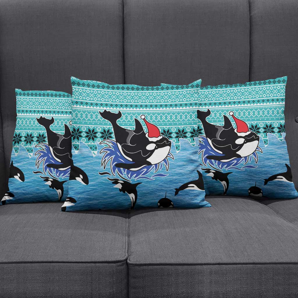 Love Oracle Whale Christmas Pillow Cover Xmas Holiday Patterns - Wonder Print Shop