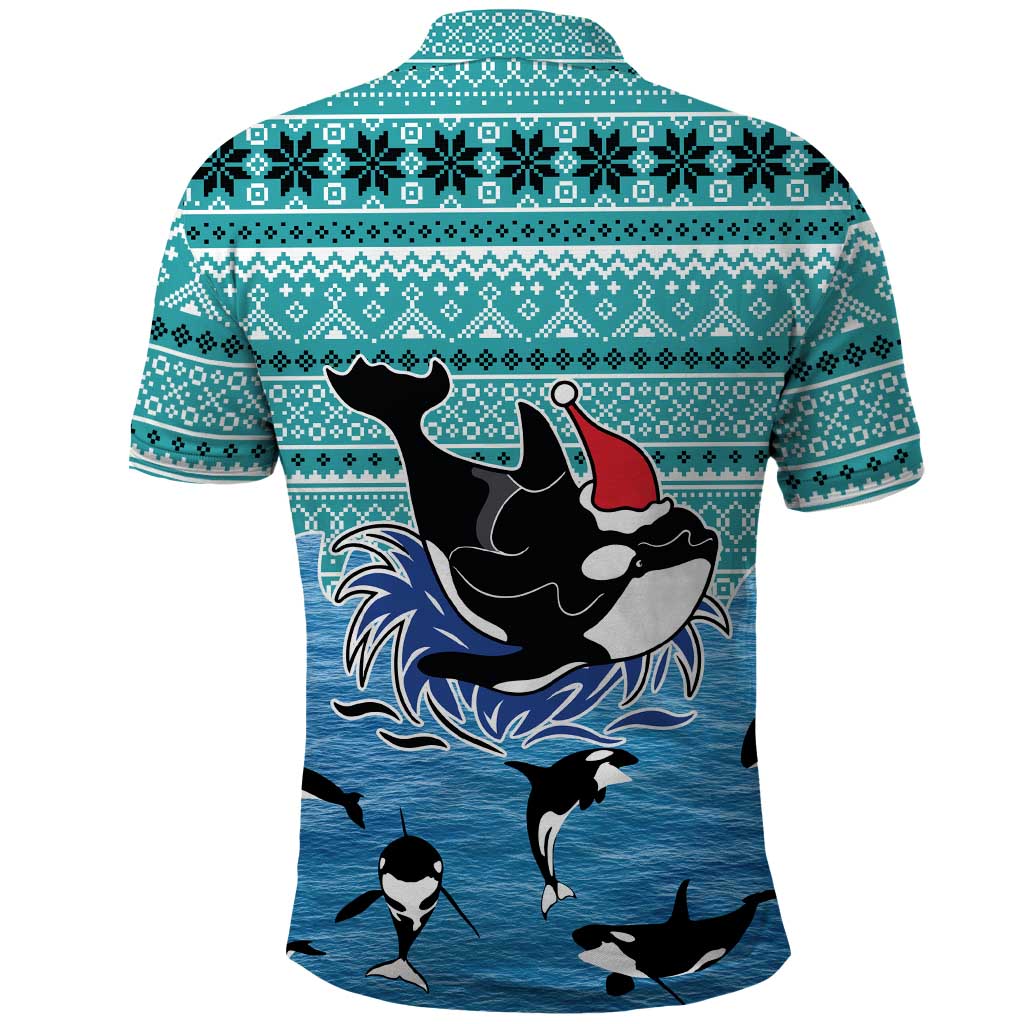 Love Oracle Whale Christmas Polo Shirt Xmas Holiday Patterns - Wonder Print Shop