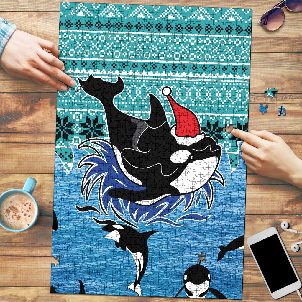 Love Oracle Whale Christmas Puzzle Xmas Holiday Patterns - Wonder Print Shop