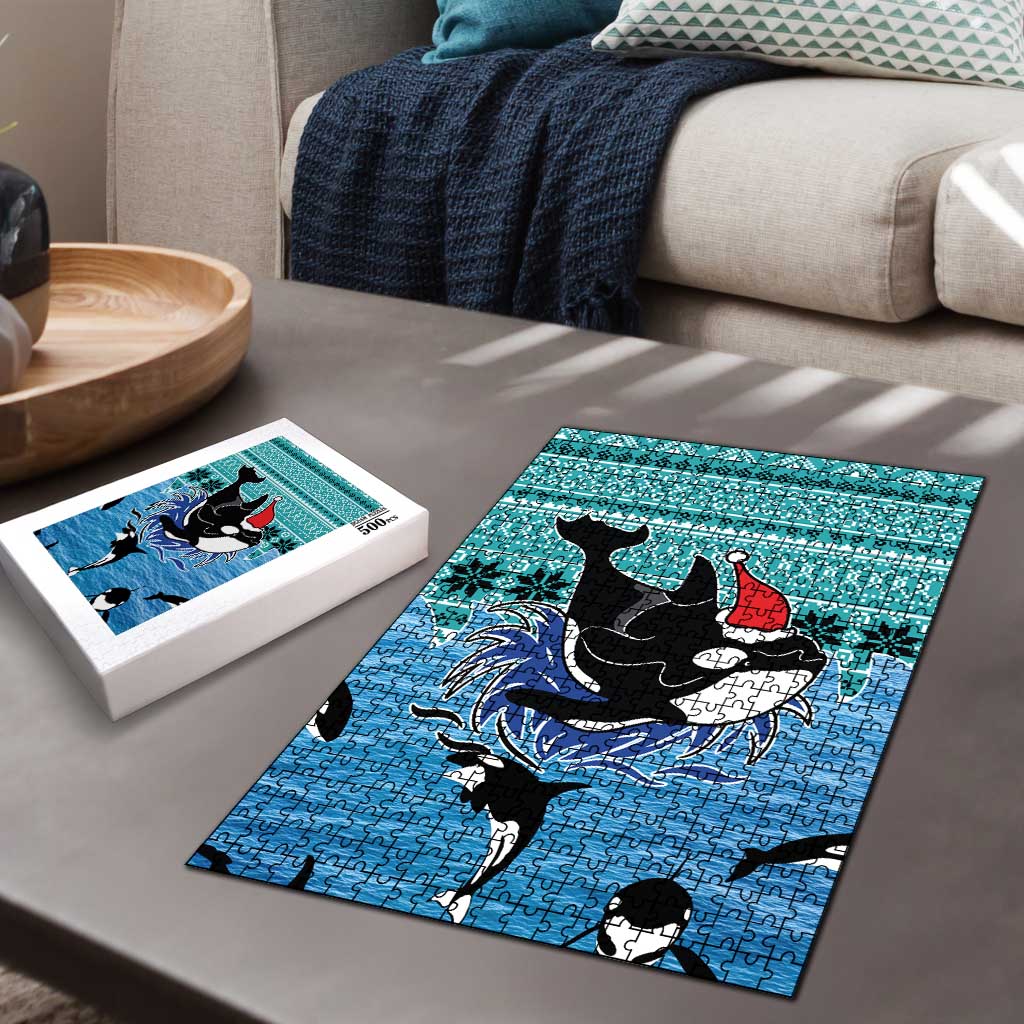 Love Oracle Whale Christmas Puzzle Xmas Holiday Patterns - Wonder Print Shop