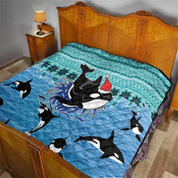 Love Oracle Whale Christmas Quilt Xmas Holiday Patterns - Wonder Print Shop