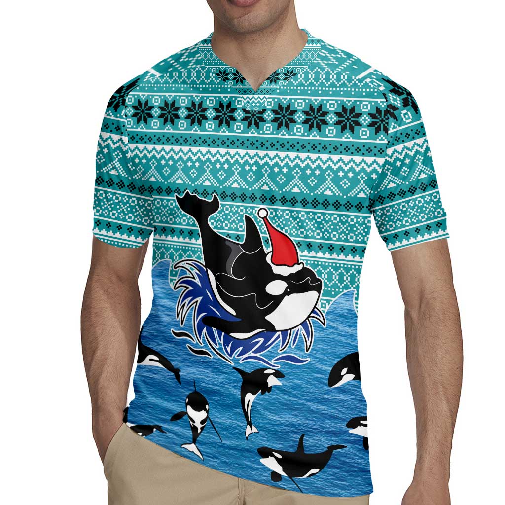 Love Oracle Whale Christmas Rugby Jersey Xmas Holiday Patterns - Wonder Print Shop