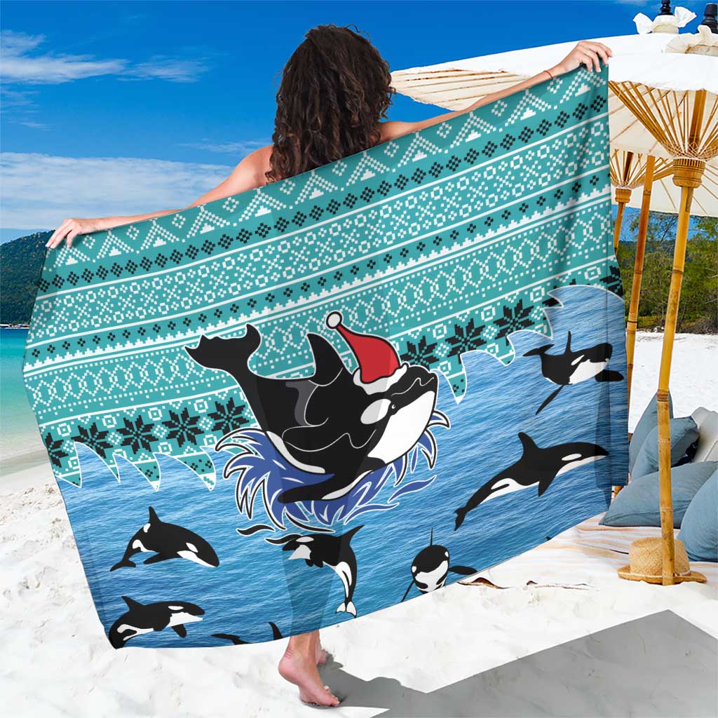 Love Oracle Whale Christmas Sarong Xmas Holiday Patterns - Wonder Print Shop