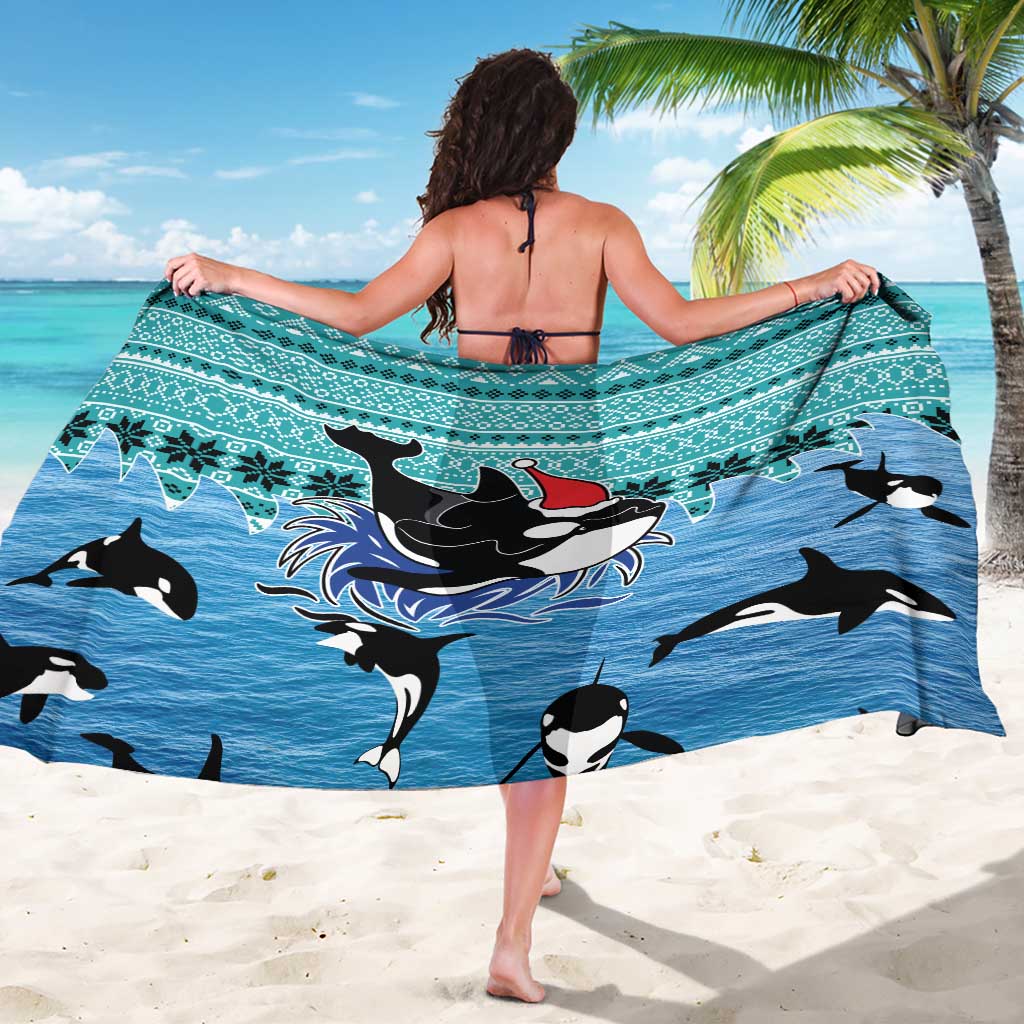 Love Oracle Whale Christmas Sarong Xmas Holiday Patterns - Wonder Print Shop