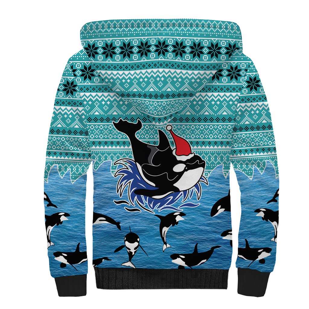 Love Oracle Whale Christmas Sherpa Hoodie Xmas Holiday Patterns - Wonder Print Shop