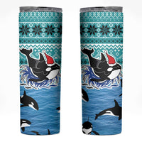 Love Oracle Whale Christmas Skinny Tumbler Xmas Holiday Patterns - Wonder Print Shop