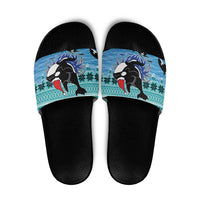 Love Oracle Whale Christmas Slide Sandals Xmas Holiday Patterns - Wonder Print Shop