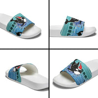 Love Oracle Whale Christmas Slide Sandals Xmas Holiday Patterns - Wonder Print Shop