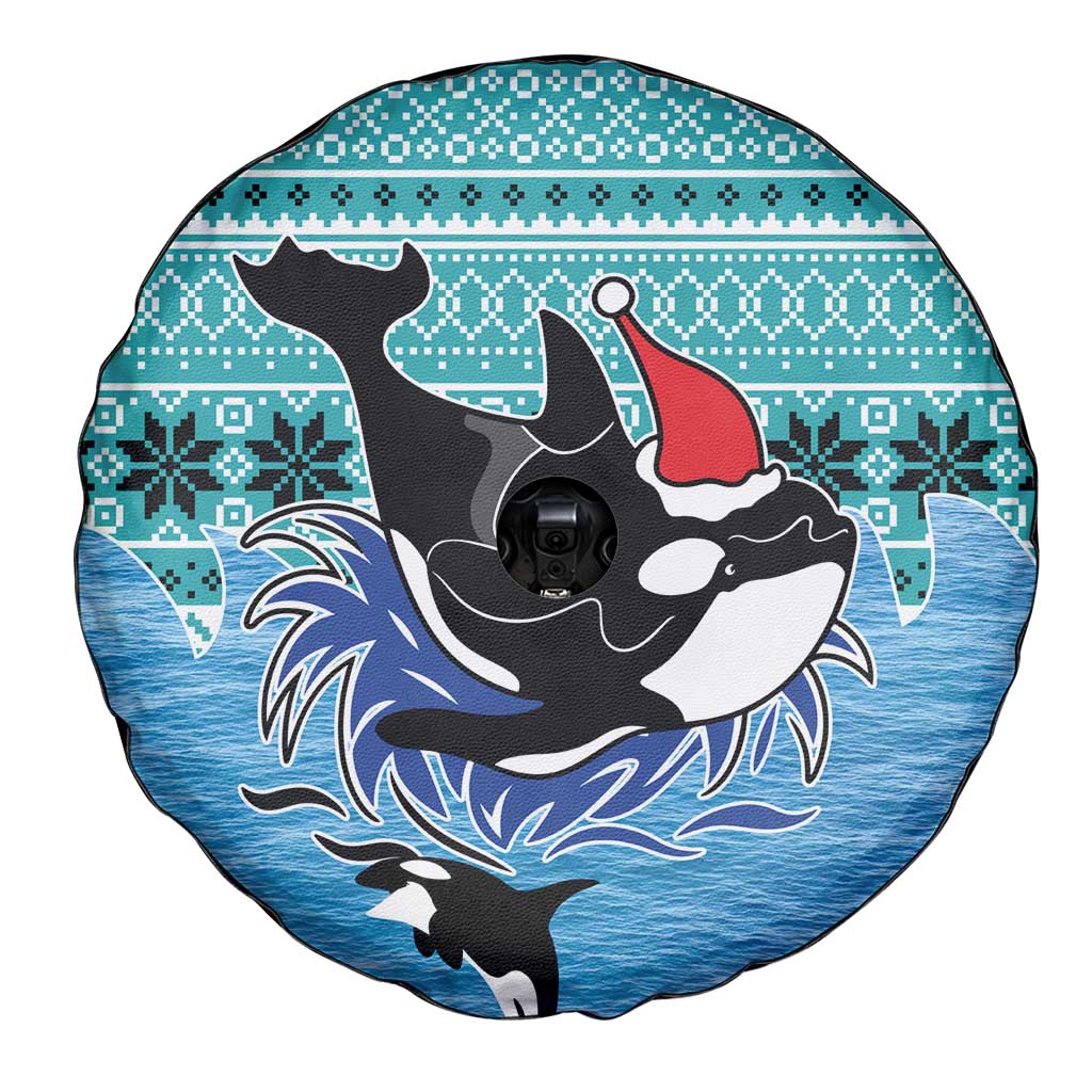 Love Oracle Whale Christmas Spare Tire Cover Xmas Holiday Patterns - Wonder Print Shop