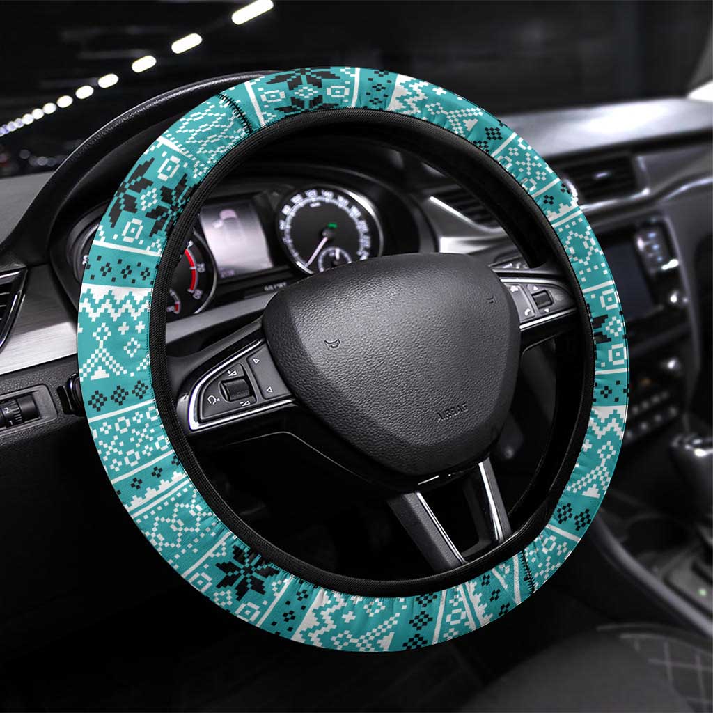 Love Oracle Whale Christmas Steering Wheel Cover Xmas Holiday Patterns - Wonder Print Shop