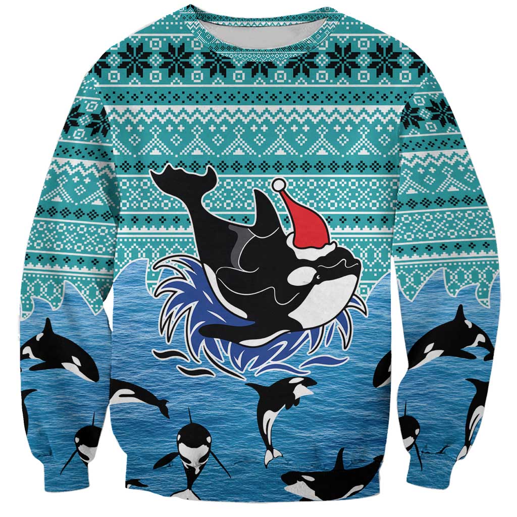 Love Oracle Whale Christmas Sweatshirt Xmas Holiday Patterns - Wonder Print Shop