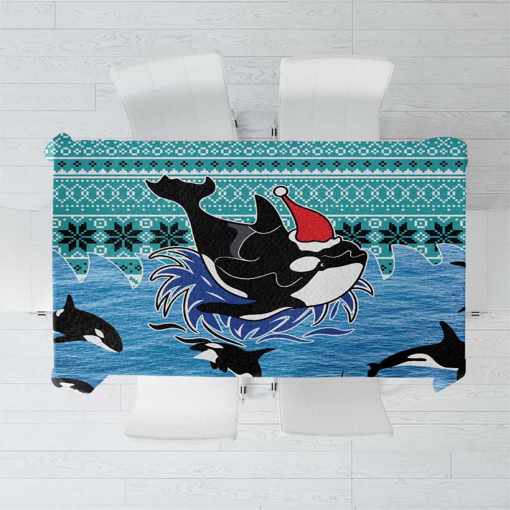 Love Oracle Whale Christmas Tablecloth Xmas Holiday Patterns - Wonder Print Shop