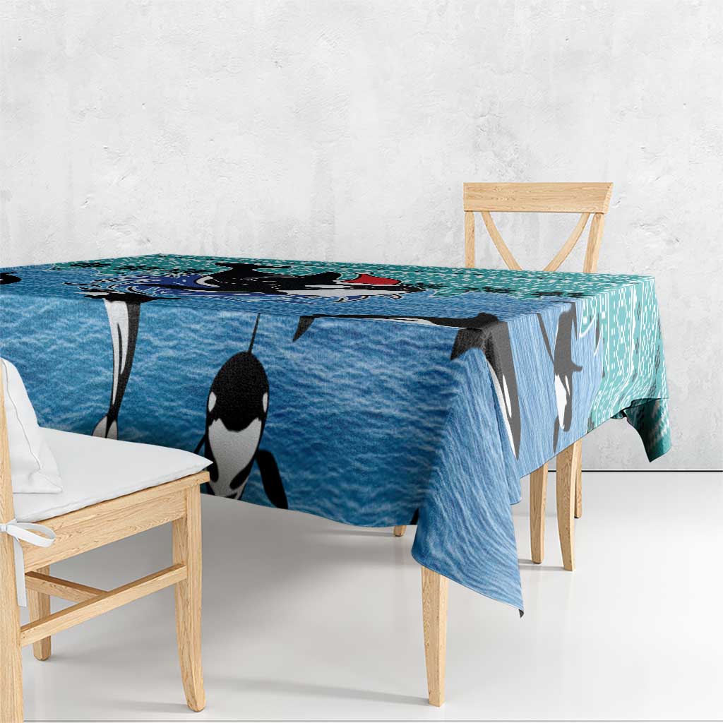 Love Oracle Whale Christmas Tablecloth Xmas Holiday Patterns - Wonder Print Shop
