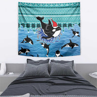 Love Oracle Whale Christmas Tapestry Xmas Holiday Patterns - Wonder Print Shop