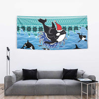 Love Oracle Whale Christmas Tapestry Xmas Holiday Patterns - Wonder Print Shop